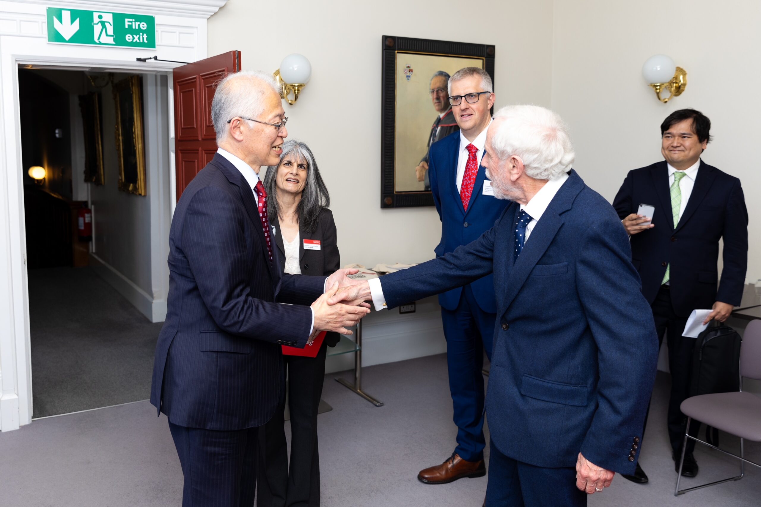 Brian Hoskins greeted by Japan ambassador