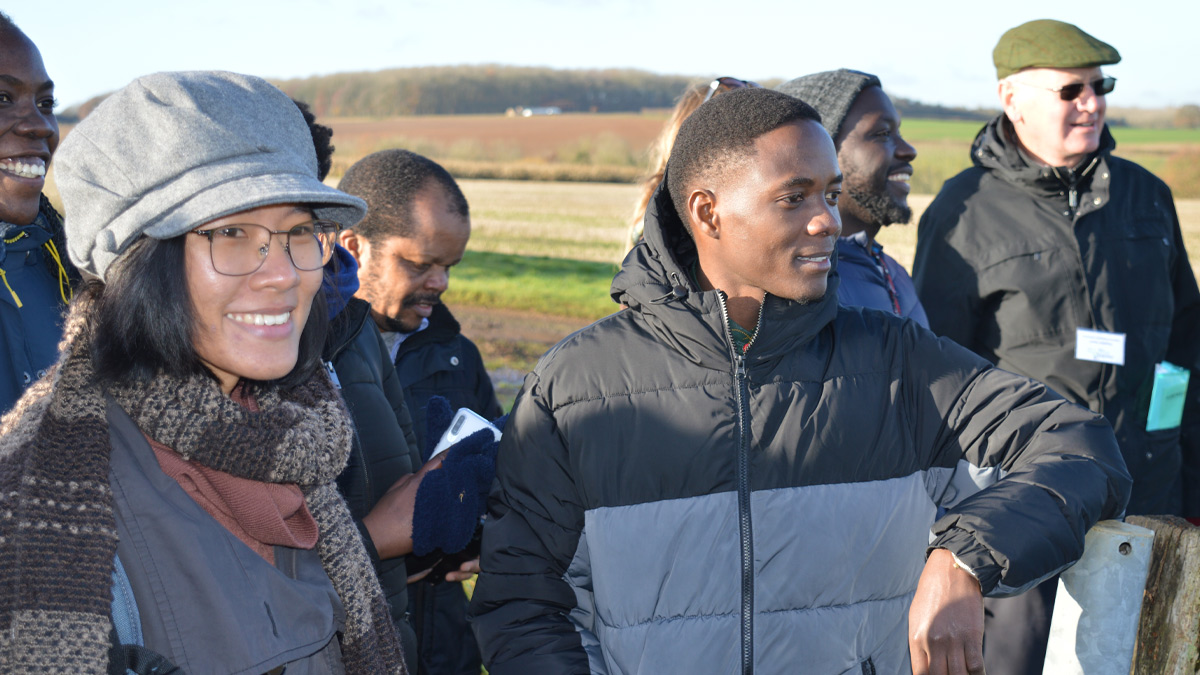 Group of people at a field trip