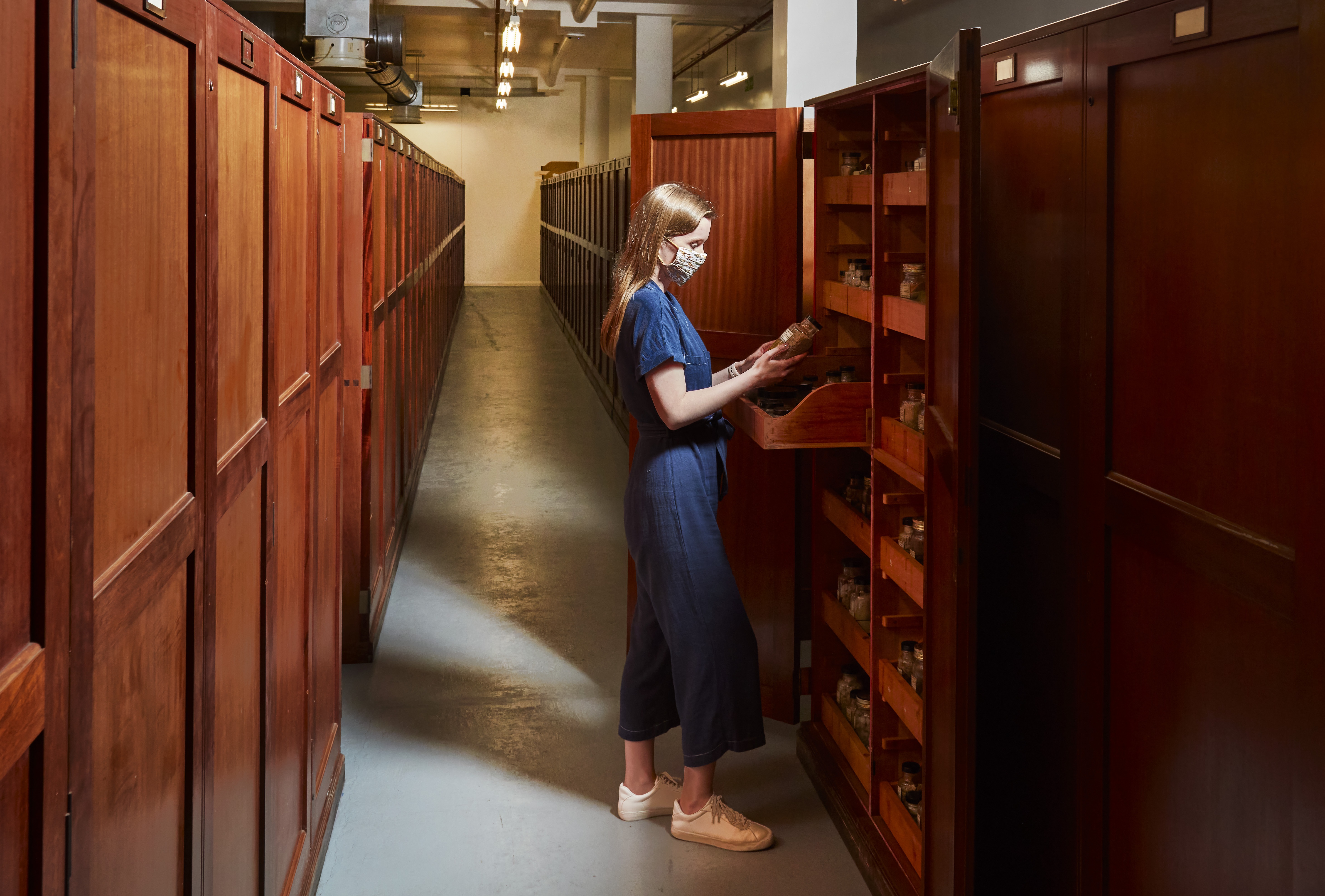 Cabinets of ocean bottom sediment collections