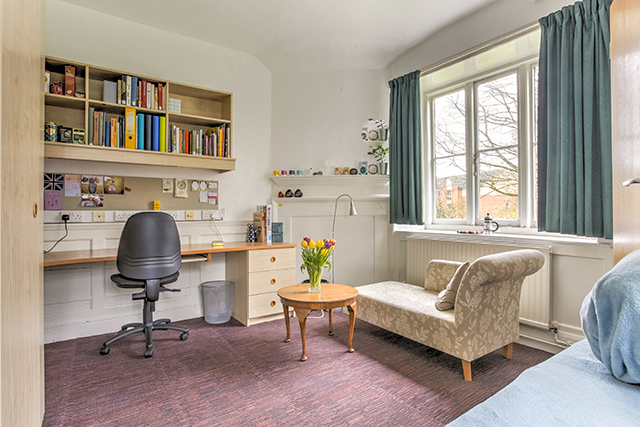 Student room in Benyon farmhouse