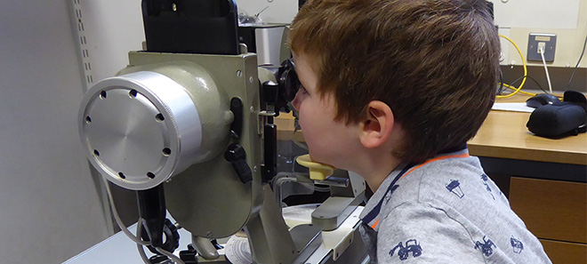 Child's eye screening image